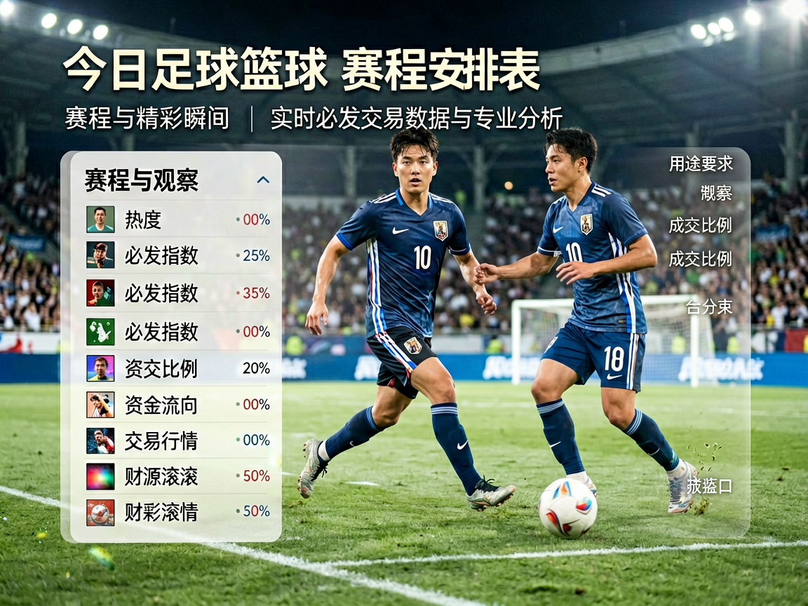 今日足球篮球赛程安排表